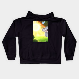 A koala hanging from a tree Kids Hoodie